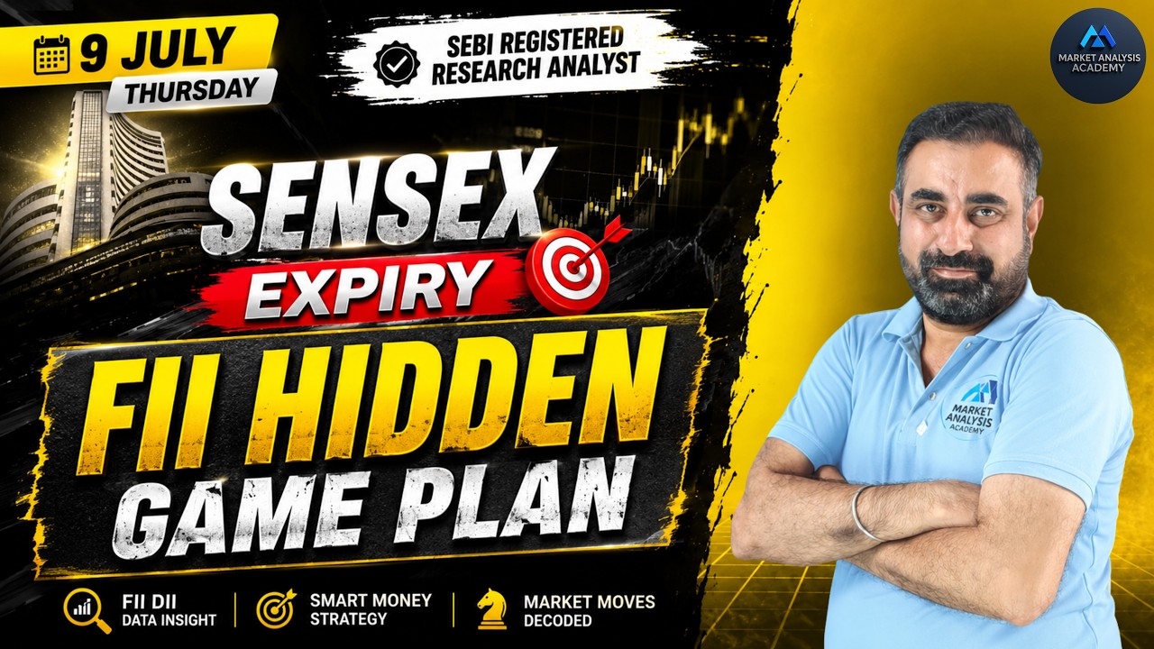 🔴LIVE Sensex Expiry Setup Alert! Big Warning for Nifty Traders | FII DII Data Reveals Something Big