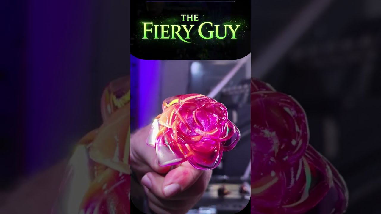 LIVE Glassblowing – Turning 24-Karat Gold into Cranberry-Red Glass Roses (Cinematic)