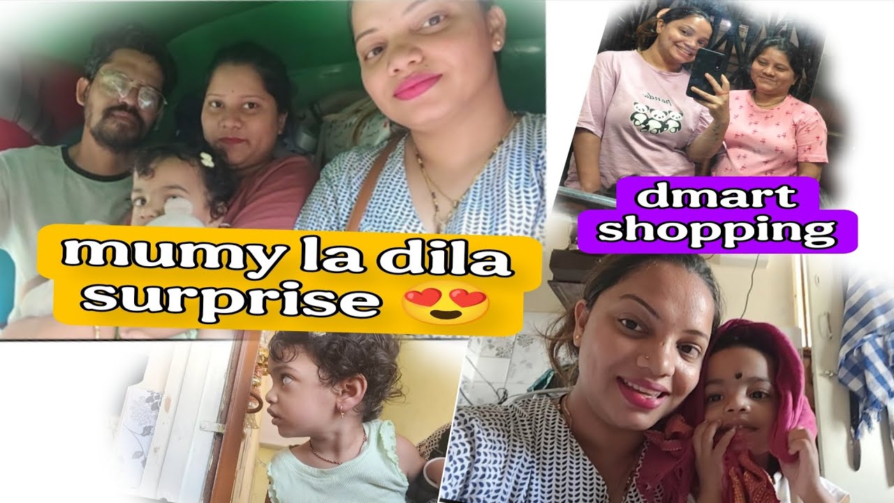 “Mummy La Dila Surprise 😍 | Dmart Shopping & Family Fun Day 🛍️❤️”nighalo ghari jayala 