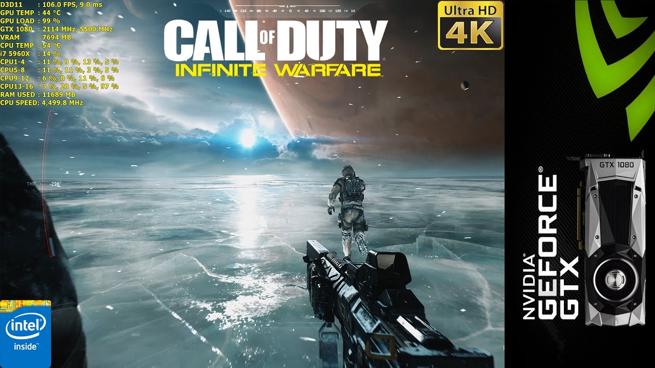 Call of Duty Infinite Warfare 4K | GTX 1080 | i7 5960X 4.5GHz [4K]