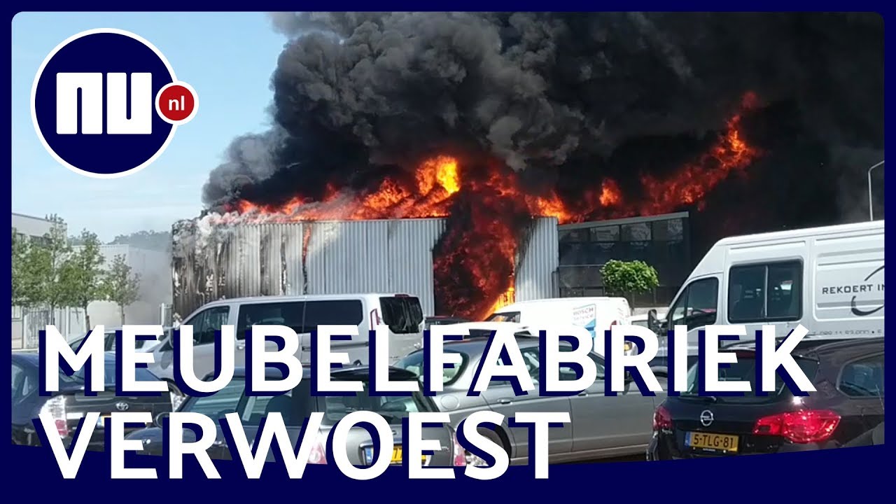 Grote brand verwoest meubelfabriek in Culemborg | NU.nl