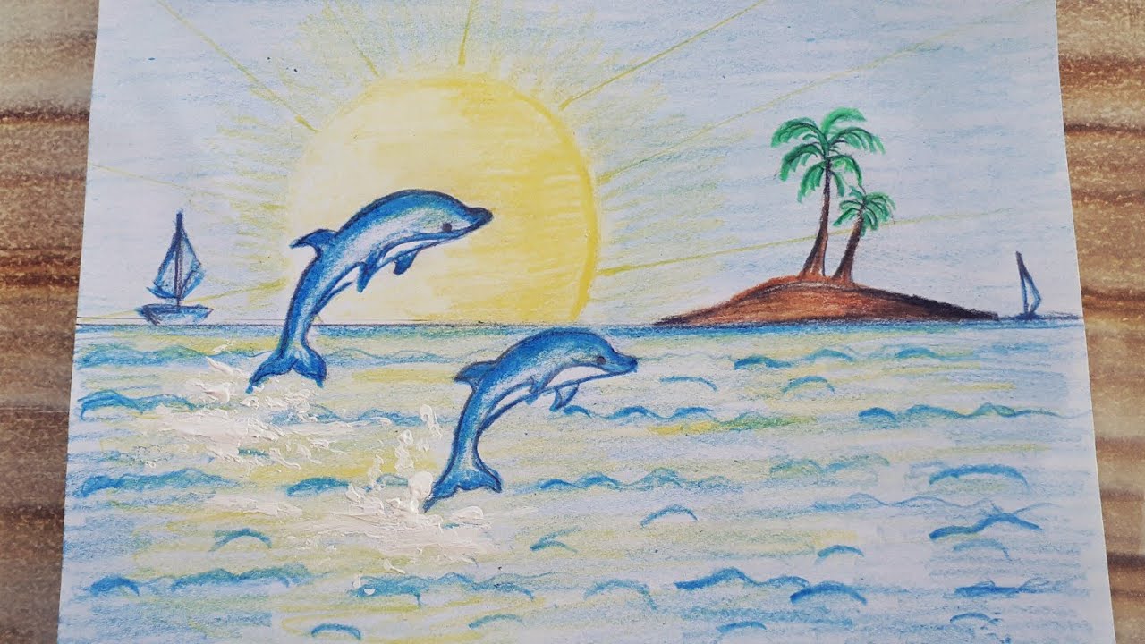 EASY DOLPHIN DRAWING / KOLAY YUNUS ÇİZİMİ #dolphin #yunus @sbnmyucel
