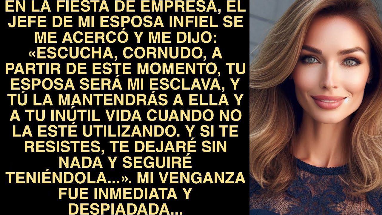 En La Fiesta De Empresa, El Jefe De Mi Esposa Infiel Se Me Acercó Y Me Dijo: «Escucha, Cornudo, A