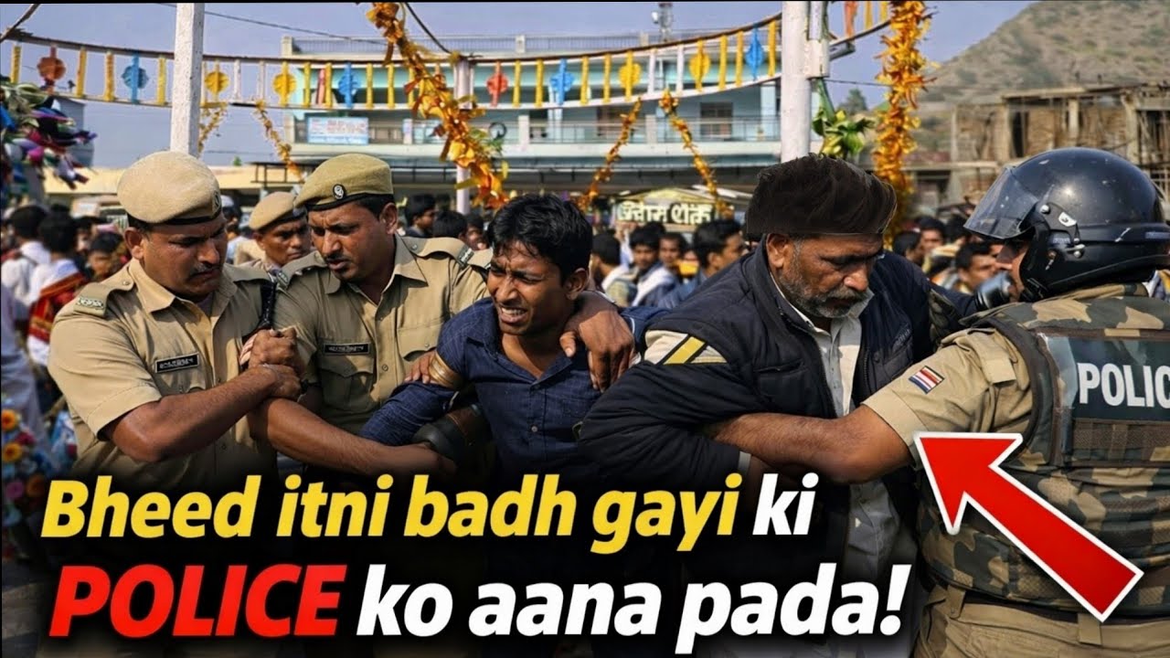 Bheed itni badh gayi ki police ko aana pada😱!gaon ka mela 😍|