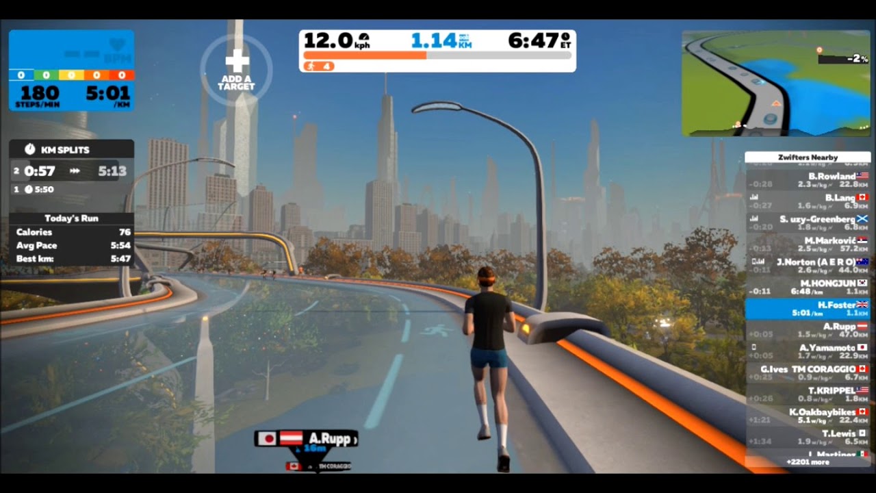 Virtual Run - Zwift App - Run 18 - New York - Central Park and Manhattan