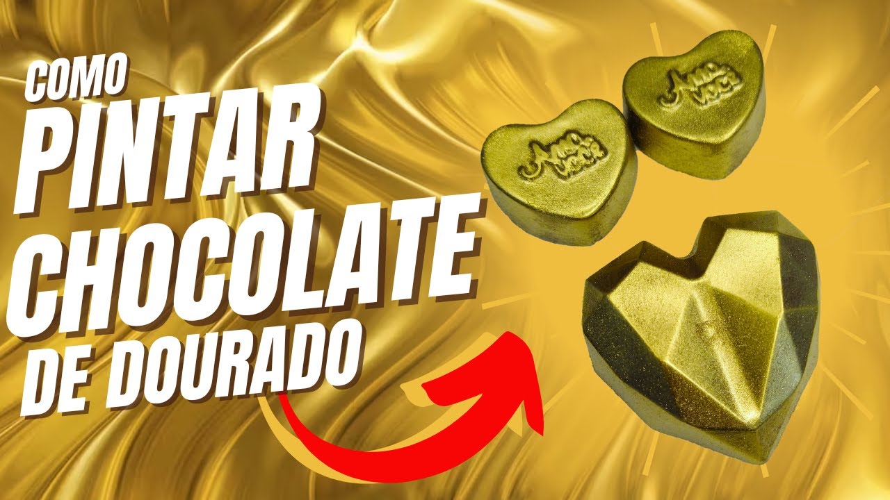 🍰Como pintar chocolate de dourado🍰