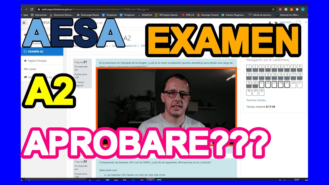 AESA Examen piloto UAS - Subcategoria A2, categoria abierta, test, formacion, donde estudiar