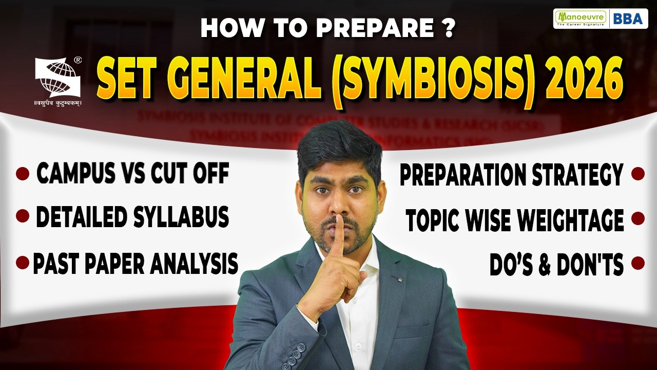 How To Prepare For SET General 2026 (Symbiosis) | Syllabus | Cut Off | Strategy | Weightage | PYQ's