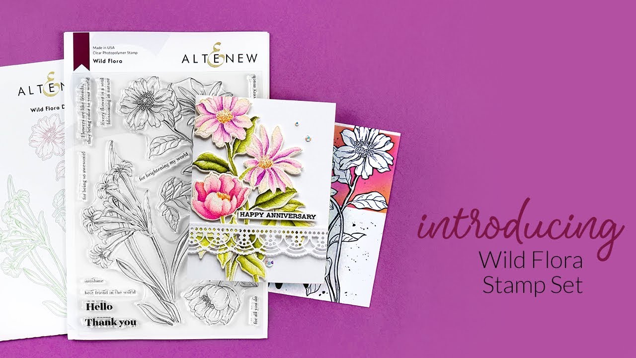 Beautiful Floral Outline Stamps - Altenew Wild Flora Stamp Set Intro
