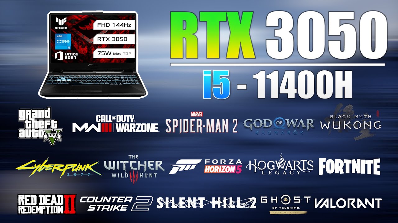 ASUS Tuf F15: i5 11th Gen 11400H RTX 3050 - Test in 15 Games in 2025