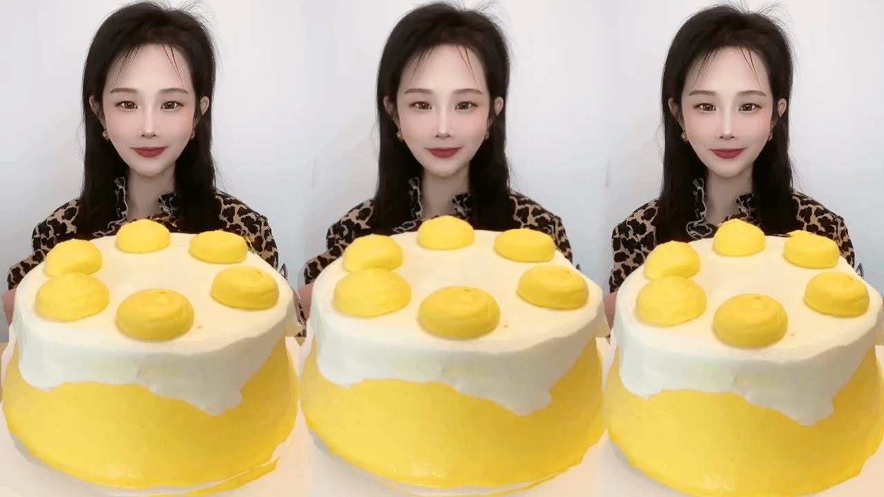 Asmr🍰Eating Custard Cake🍰 (Soft And Waxy Sound) 크림丨먹방丨Mukbang丨Satisfying丨Eatings