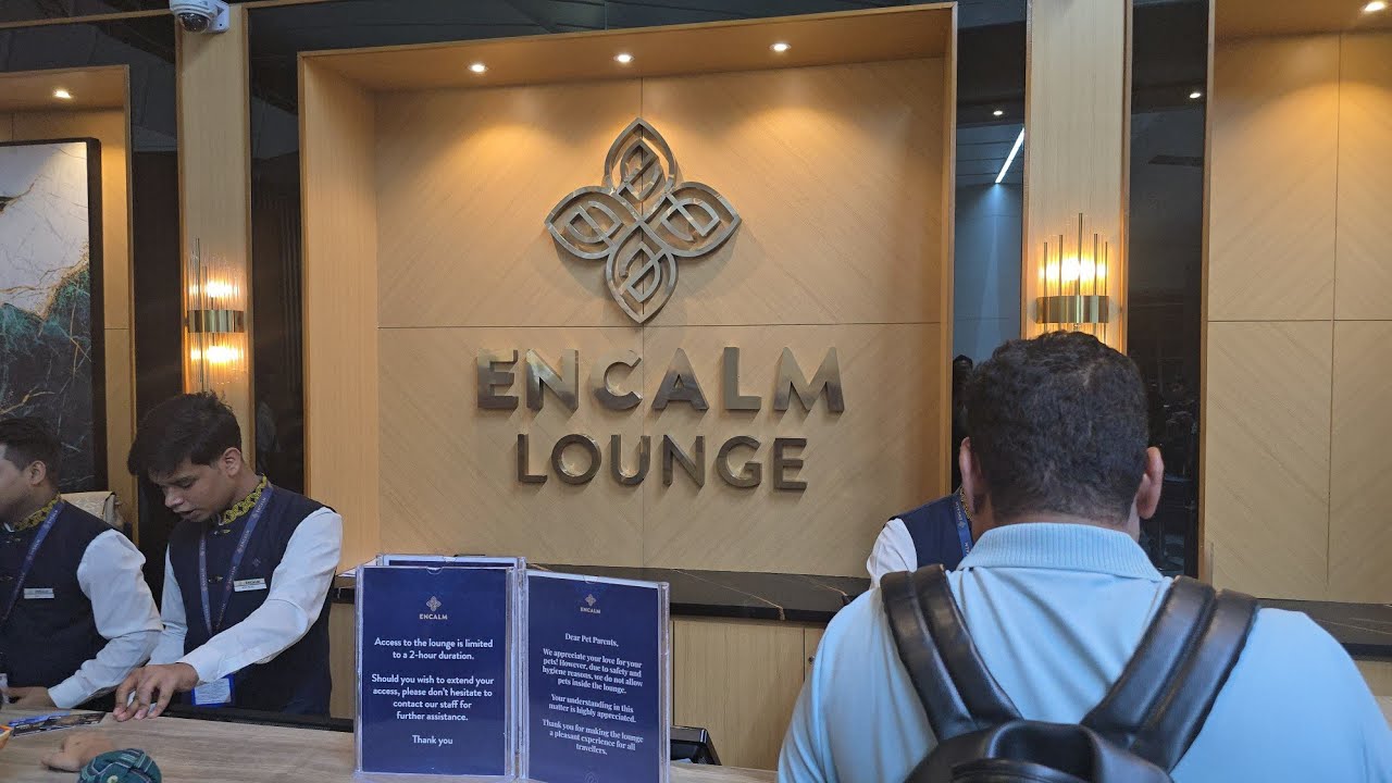 Encalm Lounge 🇮🇳 | Delhi Airport T3 | Delhi to JFK | American Airlines