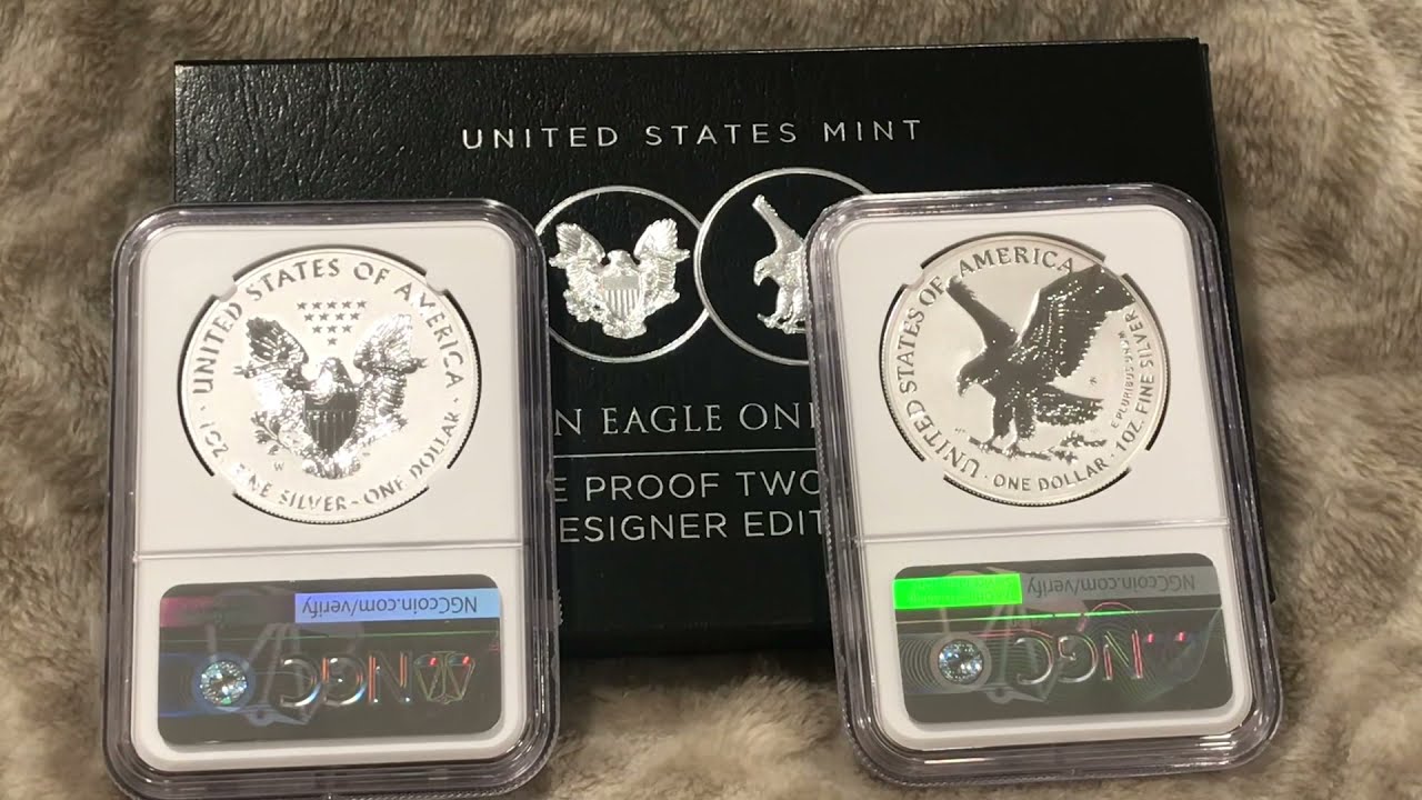 NGC PF70 2021 Reverse proof Two Coin Set Designer Edition Type 1 & Type 2