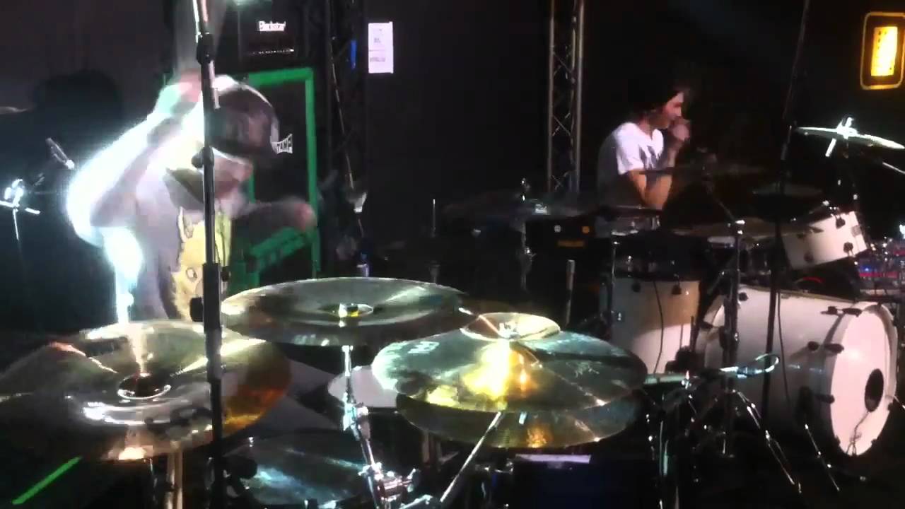 Sam Carter from Architects and James from Tek-One jamming