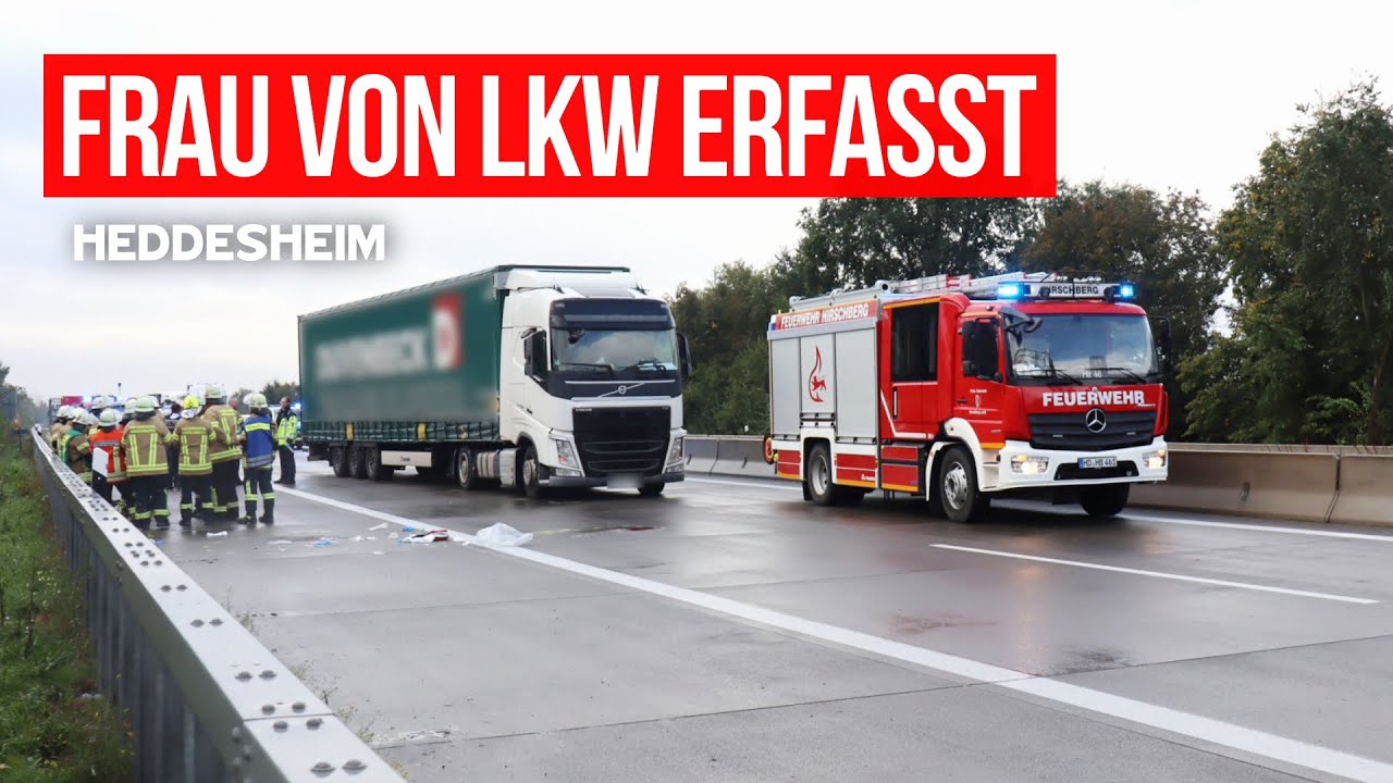 Schwerer Verkehrsunfall auf der A5: Frau lebensgefährlich verletzt