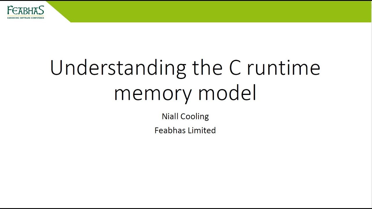 Understanding the C runtime memory model