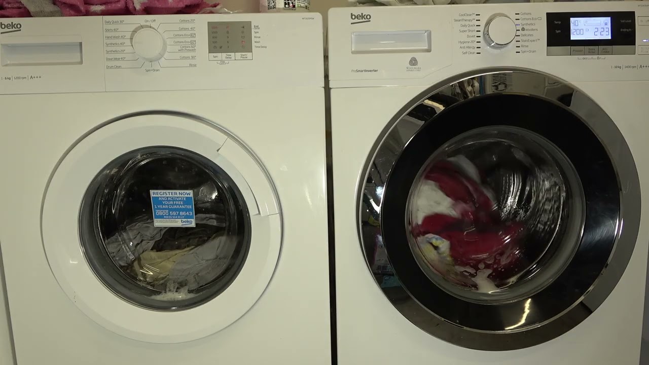 Wash race - Beko TOL vs Beko BOL / synthetics 40'c