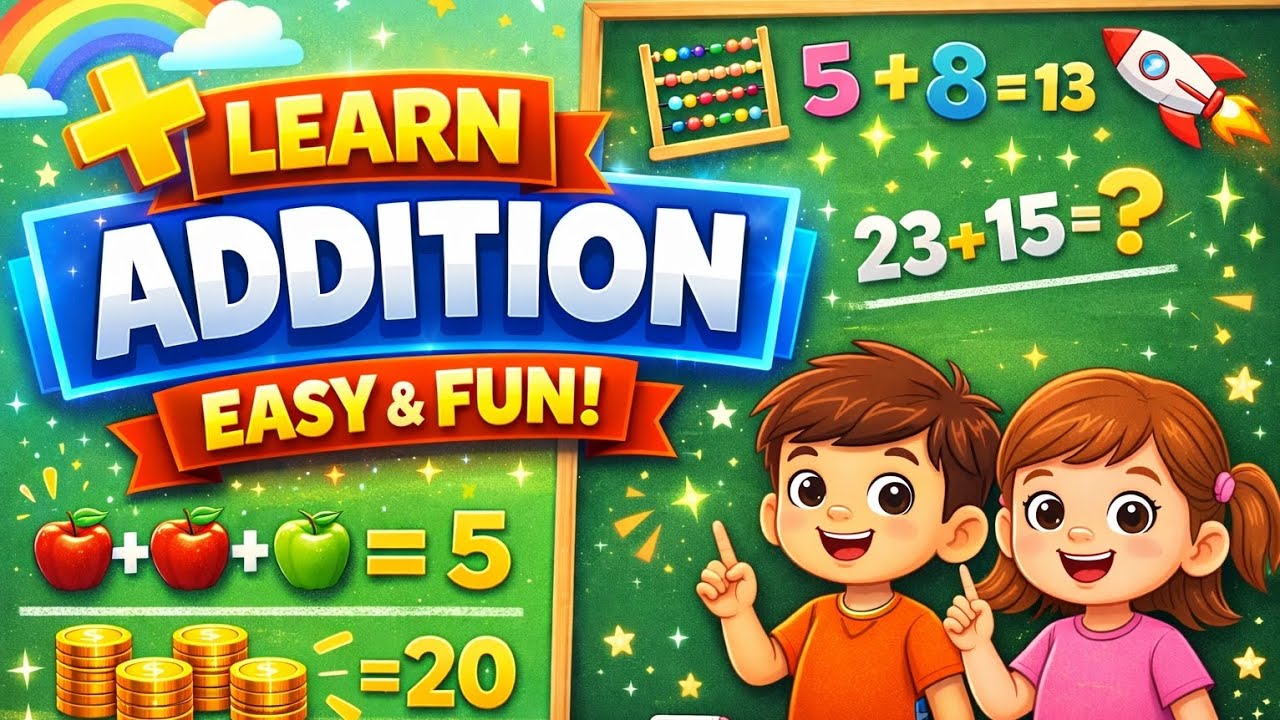 Learn Addition for Kids | Easy & Fun Math Addition Lesson 🎯
