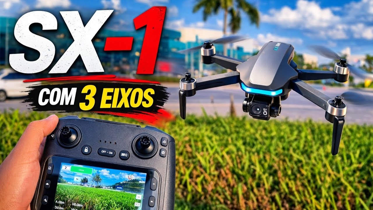Drone SX1 Max com Gimbal de 3 Eixos &eacute; Melhor que o L200? Teste Completo!