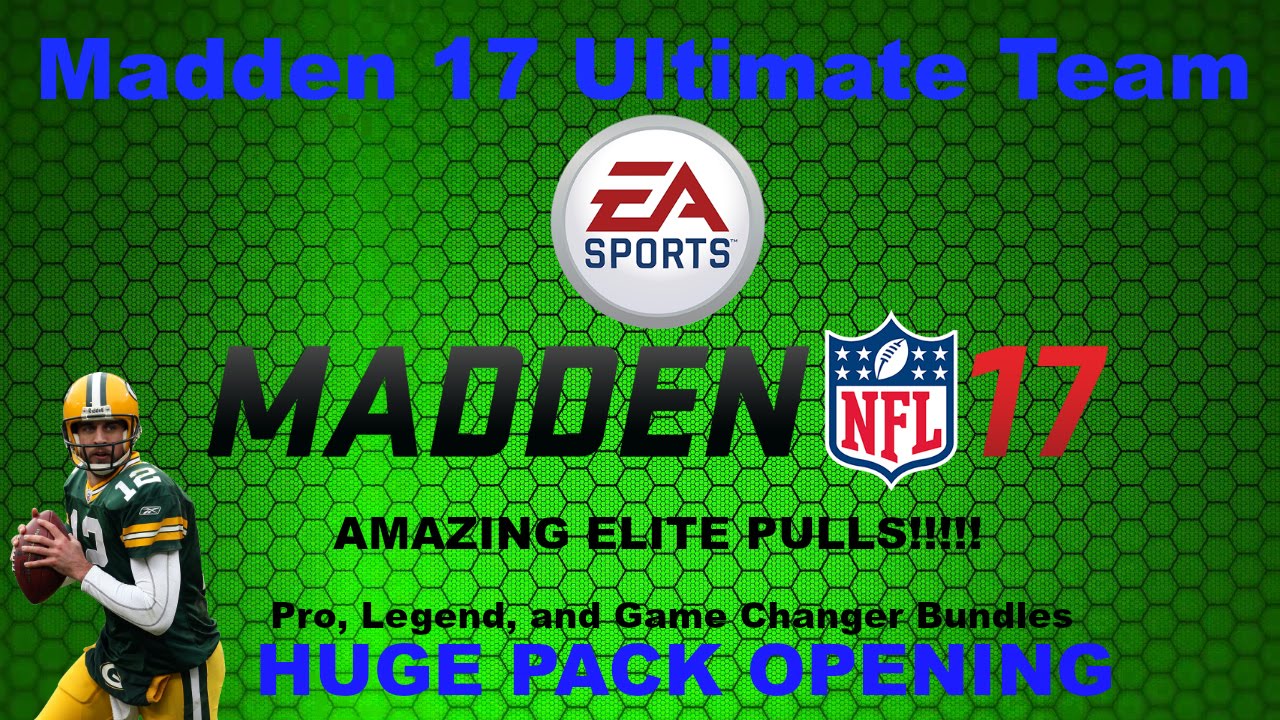 Madden 17 Ultimate Team Massive Pack Opening Legend, and Game Changer Bundles Elite Pull 100k+++