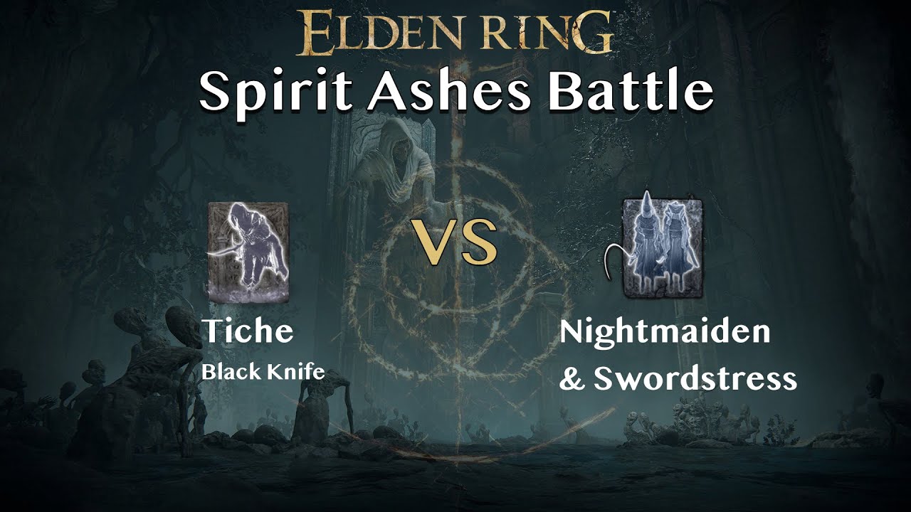 【Battle】Black Knife Tiche vs Nightmaiden & Swordstress【All Spirit Ashes+10】