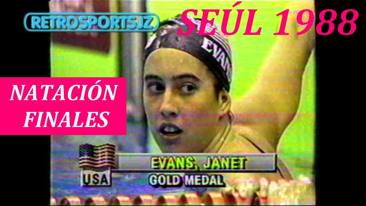 Seúl 1988 - Natación (finales) Kristin Otto, Adrian Moorhouse, Janet Evans y Duncan Armstrong