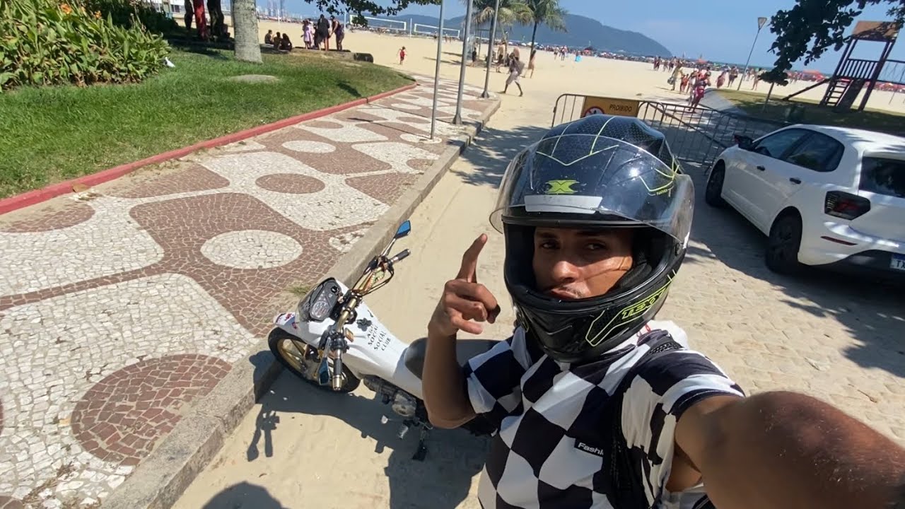 Cheguei na praia de Santos de #pop110i (parte dois viagem)