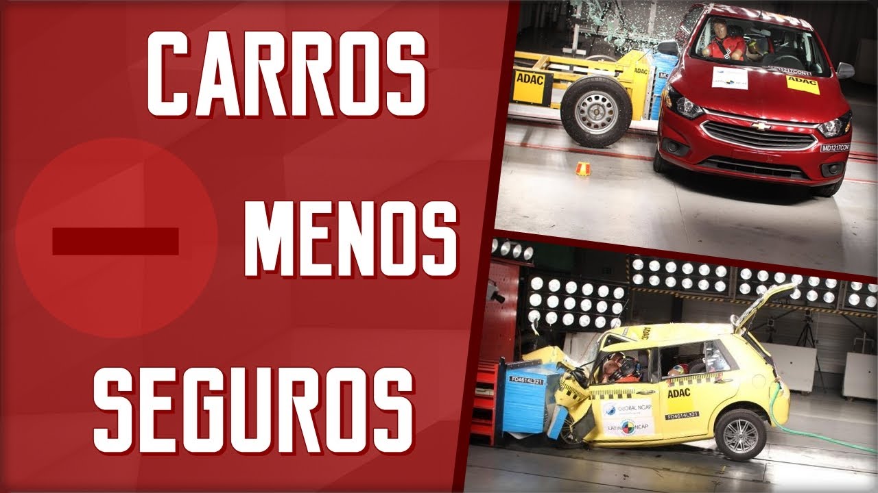 07 Carros MENOS Seguros do Brasil no teste de Colisão | Canal KMBR