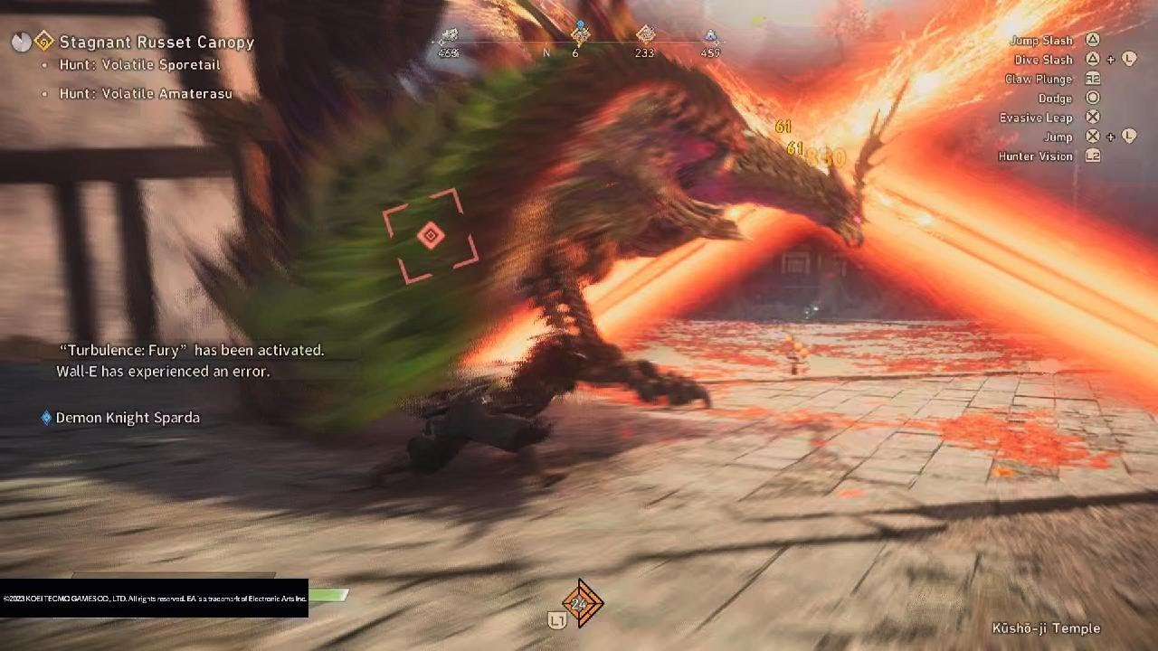 WILD HEARTS PlayStation 5 Hunting Amaterasu, Claw Blades gameplay HDR