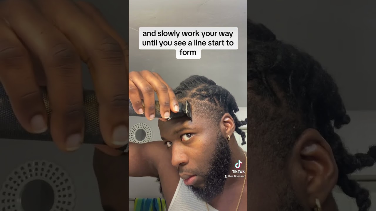 How to line up your own hairline!💈 #barber #blackhair #haircut #hairstyle