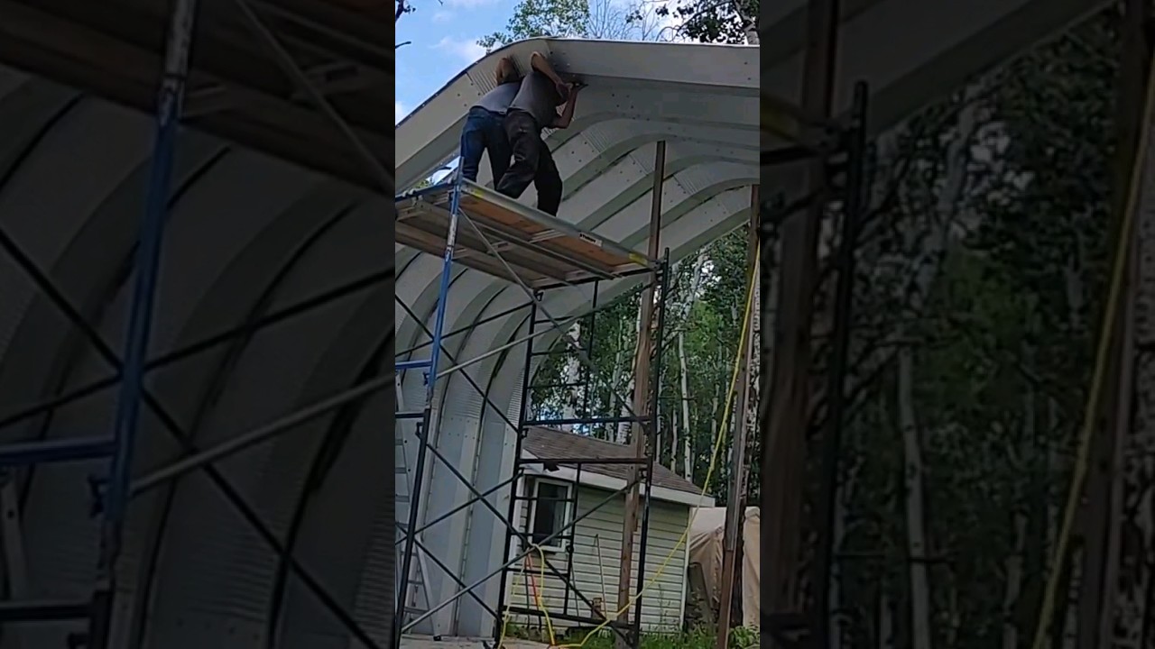 How to put up a Quonset Style Steel Building!!