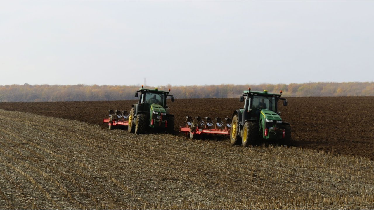 Best Team 3x John Deere 8345R, 8335R, 6R 195 Ploughing 2025