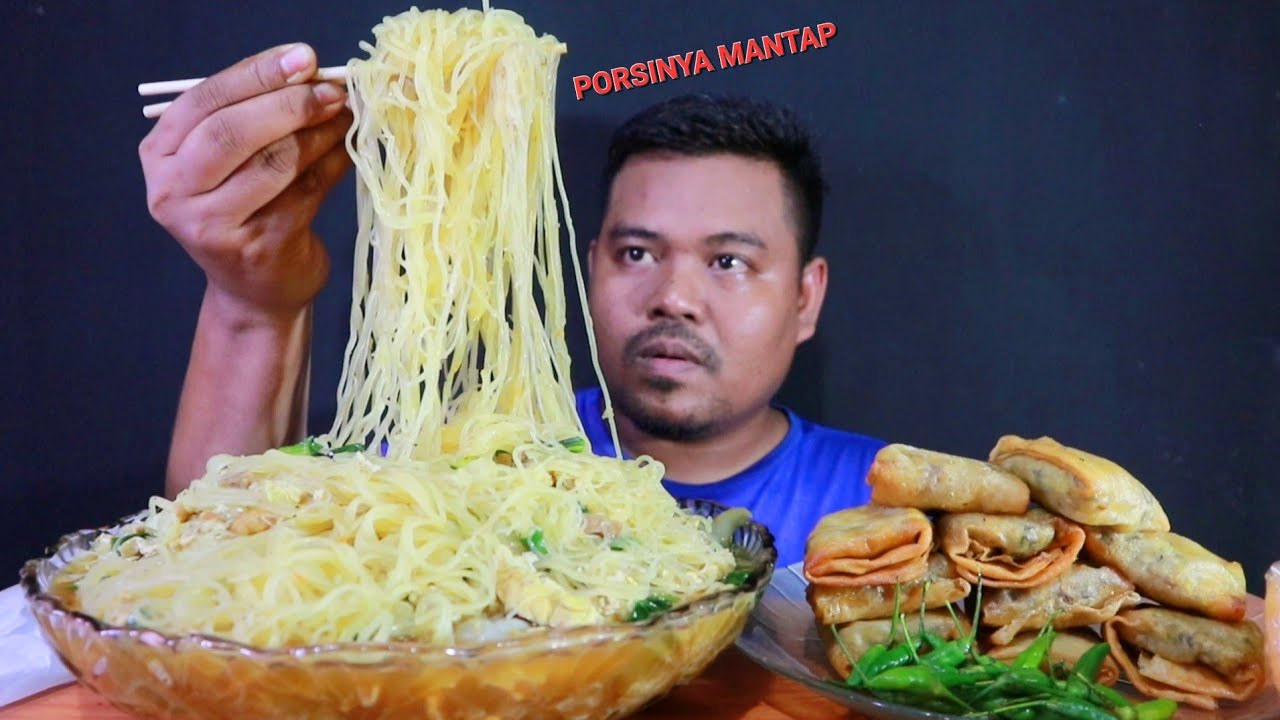 MUKBANG 5 BIHUN KUAH PORSI JUMBO+MARTABAK TELOR MINI