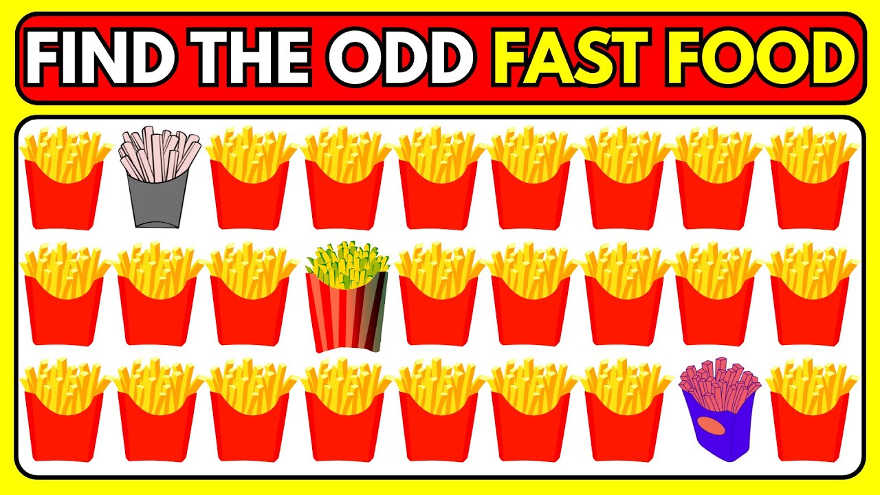 Find the ODD One Out – Fast Food Edition 🍿🍟 | Easy, Medium, Hard – Level 86 | Mindful Mosaic 2.0