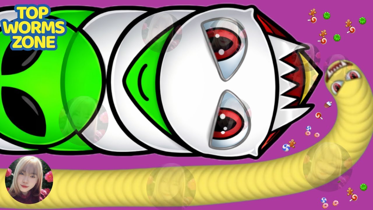 Giant Worm Hunting Candy 🍬 | Worms Zone Gameplay