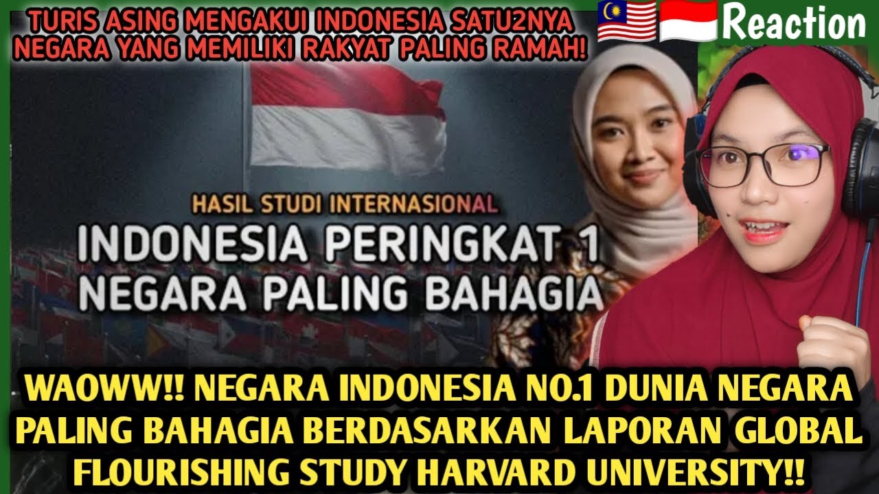 🇲🇾🇮🇩KALAHKAN AMERIKA❗INDONESIA NOMOR 1 DUNIA  NEGARA PALING BAHAGIA❗ VERSI HASIL STUDI INTERNATIONAL
