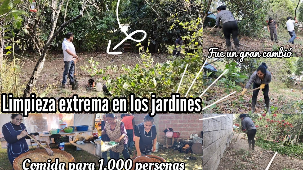 Grandes cambios en los jardines 👩🏻‍🌾✅/ Comida para 1000 personas 🍲😱 