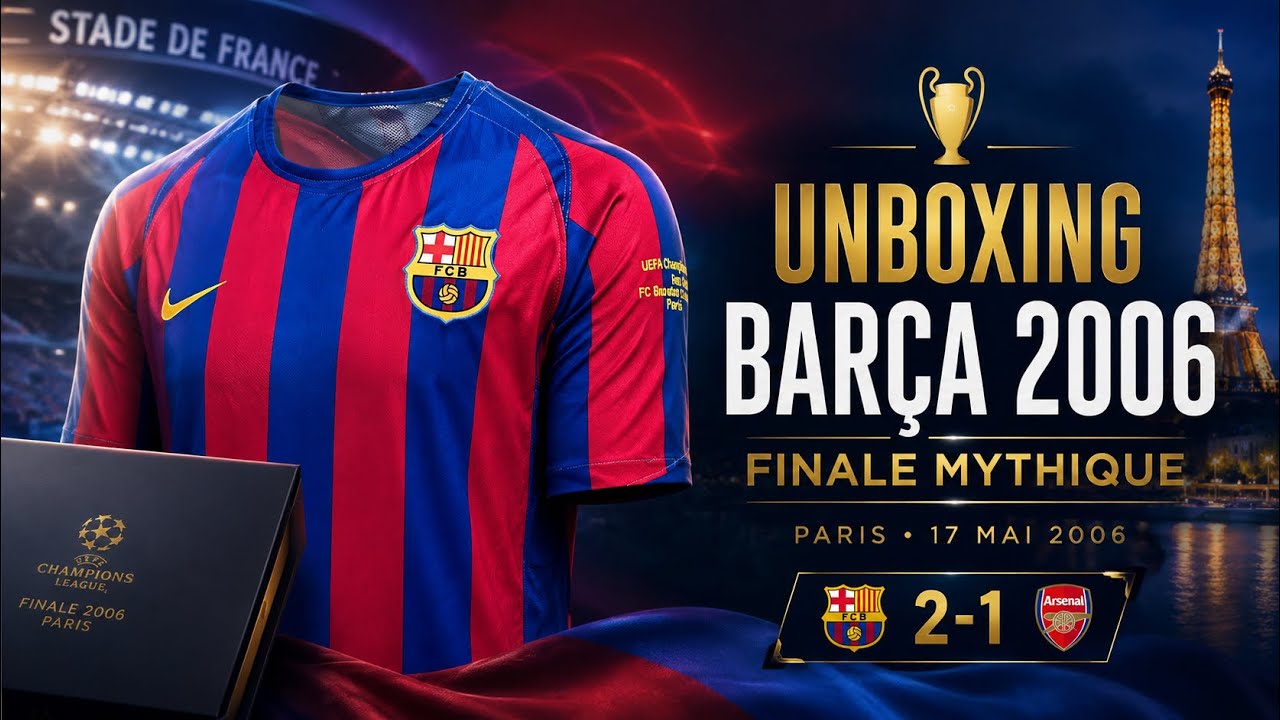 Barcelona jersey RETRO kit 2005/2006 (Champions League) Unboxing & Review / ASMR