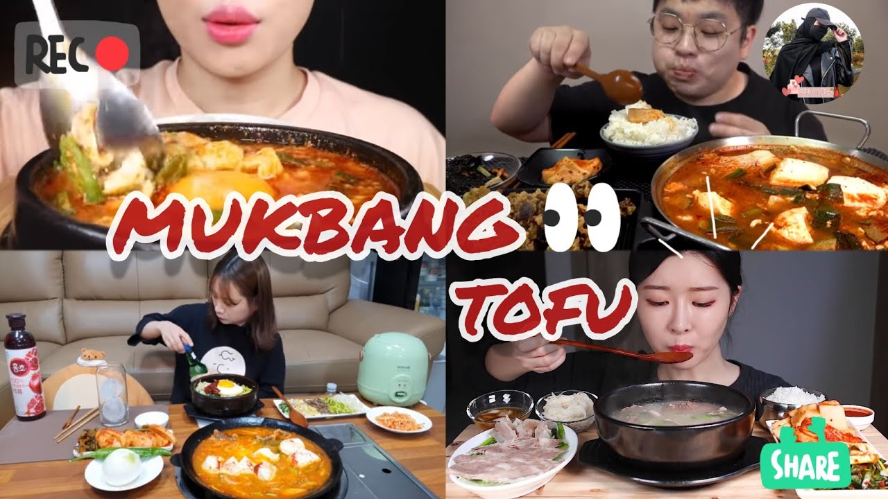 ASMR MUKBANG SOUP TOFU PEDAS 🍲| Mukbang Sup Tahu Korea| Eating show COMPILATION