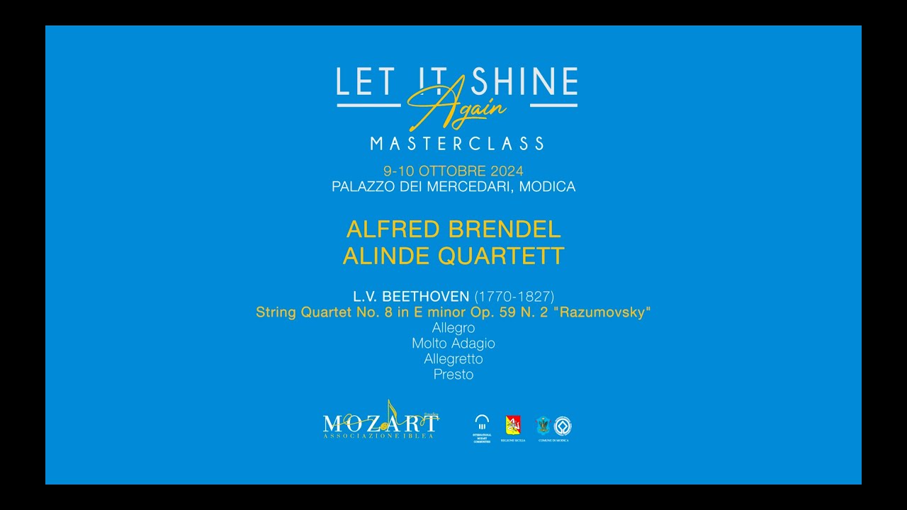 ALFRED BRENDEL Masterclass -  L.V. Beethoven String Quartet No. 8 in E minor Op. 59 Razumovsky