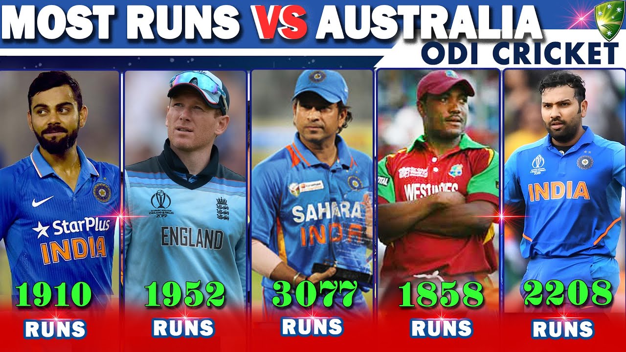 Most Runs against Australia in ODI Cricket 🔥 Most Runs Vs Australia 🔥 BEST BATSMEN EVER CRICKET