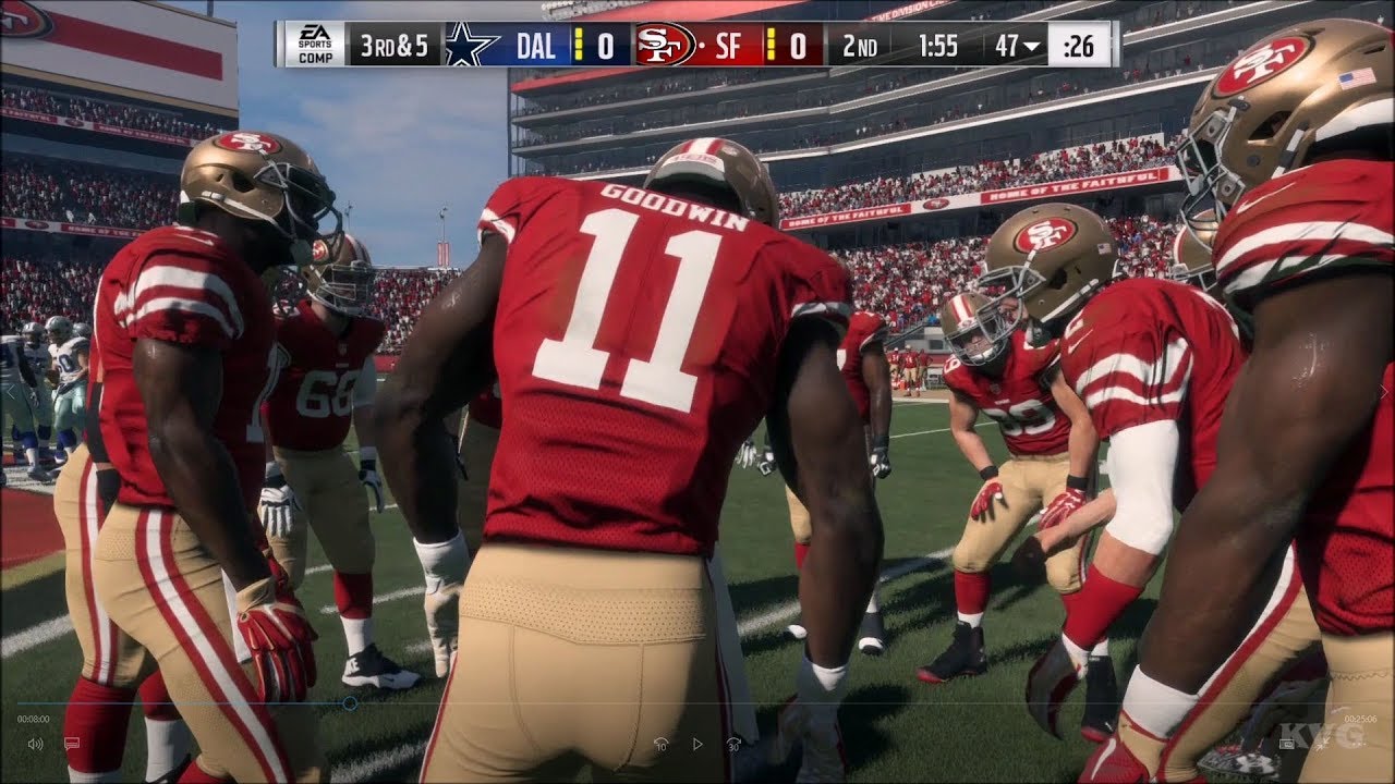 Madden NFL 18 - San Francisco 49ers vs Dallas Cowboys - Gameplay (HD) [1080p60FPS]