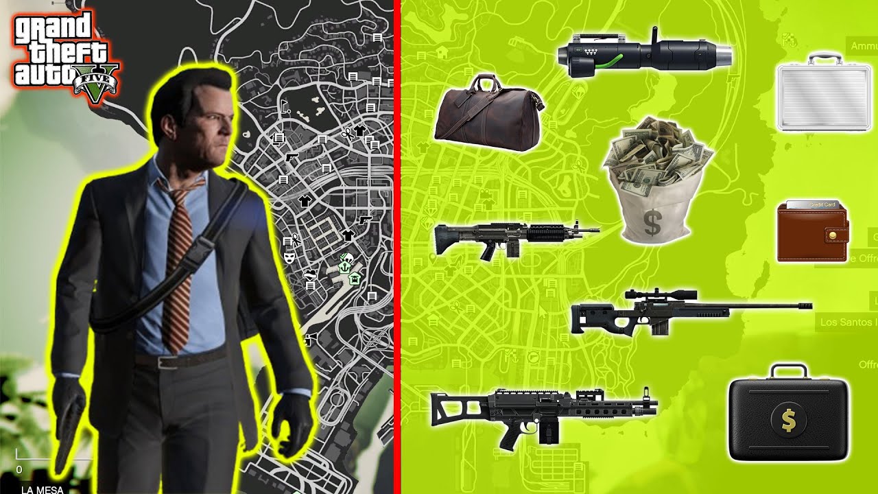 GTA 5 - All Secret Money & Rare Weapon Locations! (Unlimited Money & Weapons)
