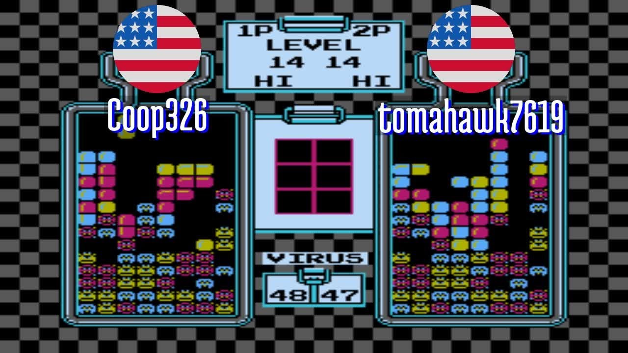 FT2 @nes_drmario: Coop326 (US) vs tomahawk7619 (US) [Dr. Mario NES Fightcade] Feb 12