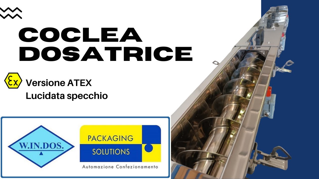 Coclea dosatrice ATEX a canalina ispezionabile