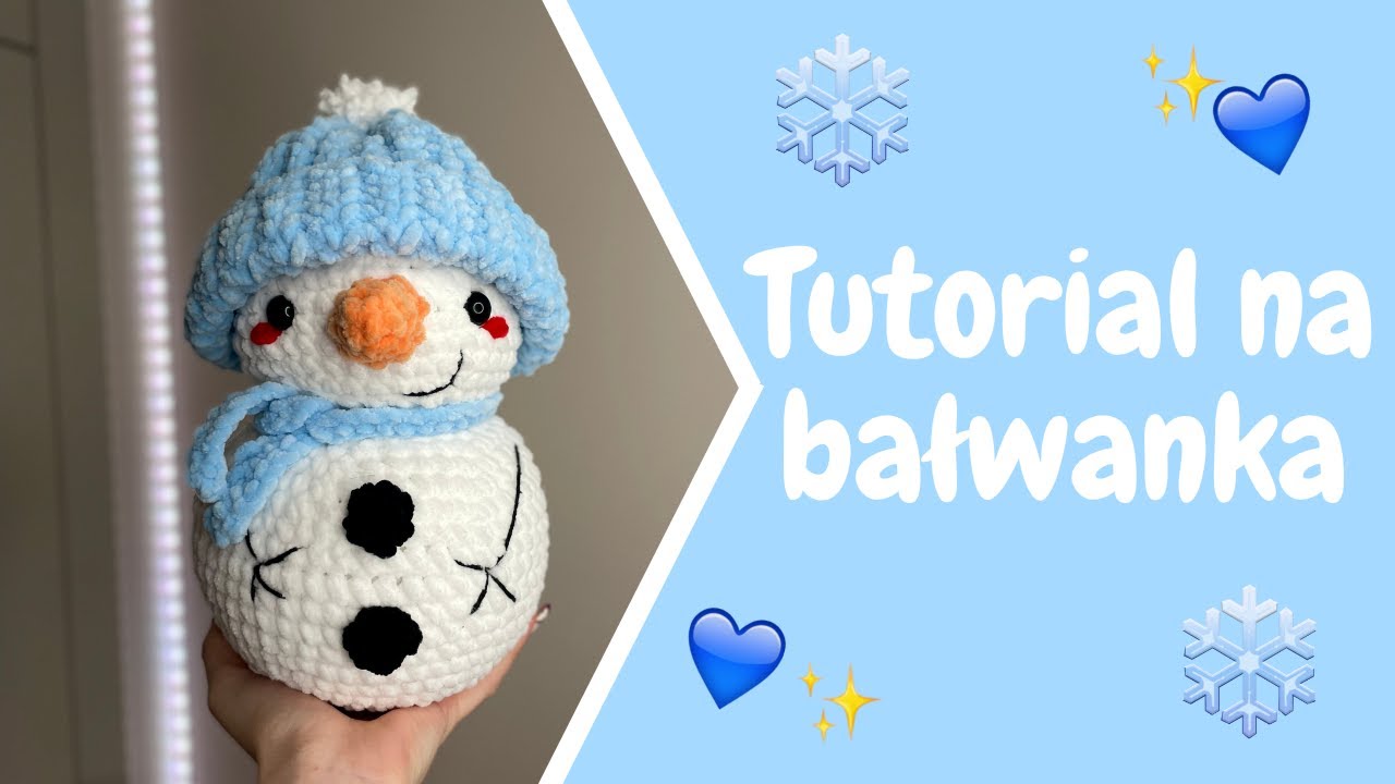 Tutorial na bałwanka z czapeczką i szalikiem