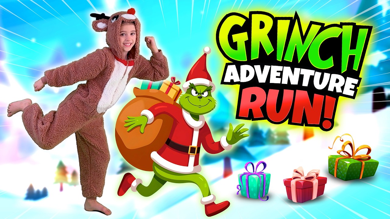 🎄Kids Christmas Workout 💪💪 (Grinch Run!)