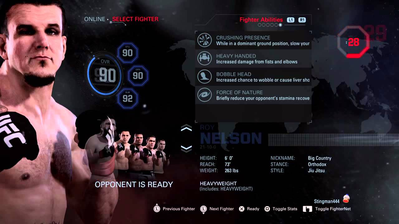 EA UFC ranked matches