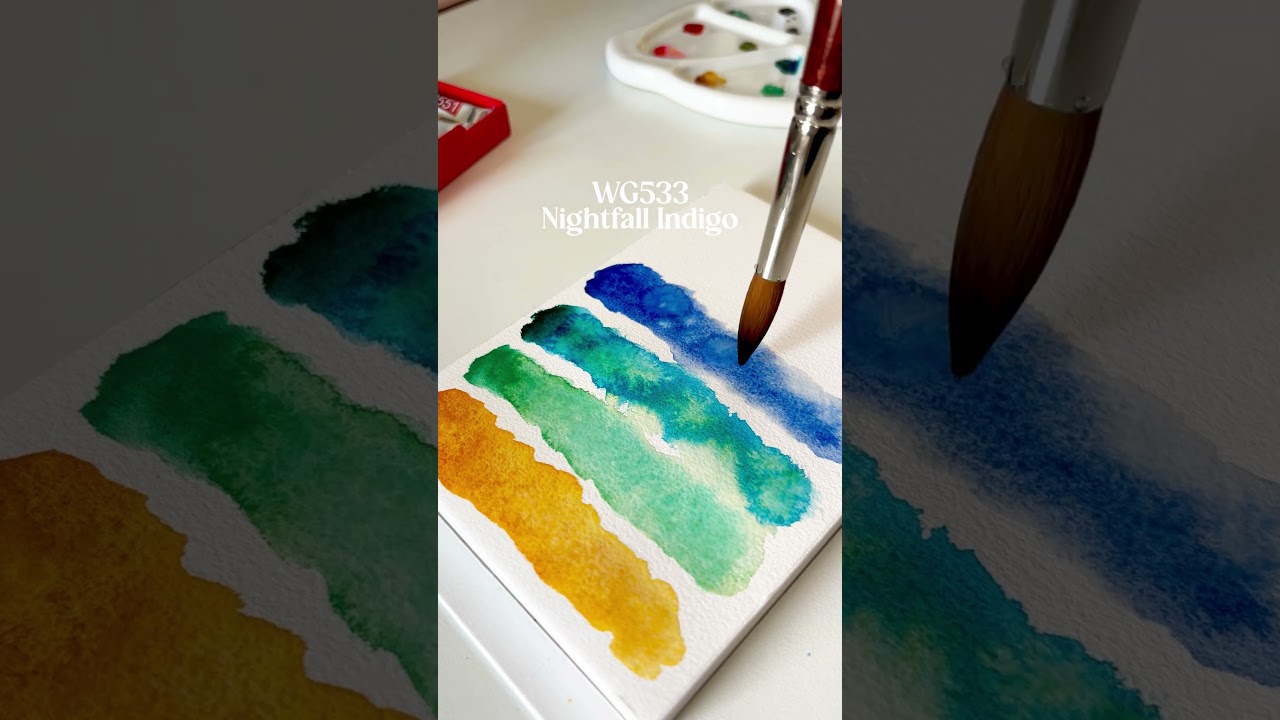 Holbein Granulating Watercolor Landscape Swatches - Watch before you buy #holbein #swatches
