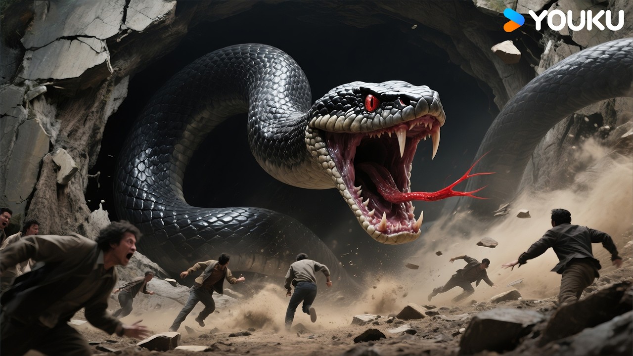 🐍The giant snake that jumped out of the cave scared everyone! | Metamorphosis | YOUKU MONSTER MOVIE